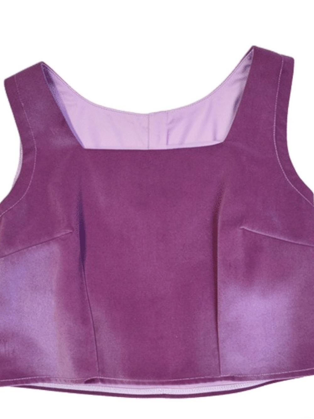 Pink Velvet Sleeveless Crop - Handmade from Deadstock Fabric